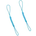 Cordon de téléphone double tête en rayonne tressée bleu lac pour accessoires DIY - 9cm - 1 Pièce/Paquet / Rose bonbon
