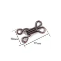 Agrafe métallique crochet et œillet pour vêtements, accessoire couture, 10x17mm - 17mm x 10mm (24 Paires/Paquet) / Métal canon