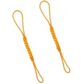 Dragonne de téléphone tressée en rayonne orange faite main accessoire DIY boucles - Jaune d'Or