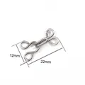 Agrafe métallique argentée brillante avec mesures de 12 mm x 22 mm pour vêtements - 22mm x 12mm (24 Paires/Paquet) / Or blanc