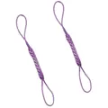 Dragonne de téléphone tressée violet lavande avec deux anneaux métalliques, lot de 2 - Violet