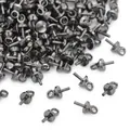 Χάλκινα βιδωτά μάτια σε χρώμα gunmetal για DIY κατασκευή σκουλαρικιών και κοσμημάτων - Μεταλλικό γκρι