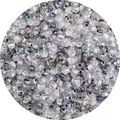 Irisierende Glasperlen mit buntem Glanz für DIY-Schmuck und Halsketten Basteln - 4mm (0.8mm Loch/450g Packung) / Schwarz und Weiß