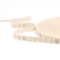 Ruban en coton beige avec motifs de boutons vintage pour projets de bricolage - Motif de Bouton Vintage (#07)