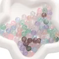 Mix of 10mm colorful macaron multifaceted beads with spots for DIY jewelry making - 50Pcs/Pack / Random Mixed Colors