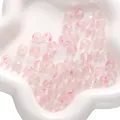 Pink faceted 10mm glass earth beads with magenta spray dots for DIY jewelry making - 10mm (Aperture approx 1.5mm, 20 Pieces/Pack) / Pink