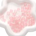 Light pink 10mm faceted beads with inner pink glitter for DIY jewelry making - 10mm (Aperture approx 1.5mm, 20 Pieces/Pack) / Deep Pink