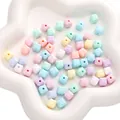 Mix aus 8 mm quadratischen Acryl-Makronenperlen mit Löchern für DIY-Schmuckherstellung - 8mm (50 Stück/Packung) / Mehrfarbig