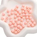 Hellrosa 8mm facettierte Acryl-Würfelperlen für DIY-Schmuck und Handyketten-Zubehör - 8mm (50 Stück/Packung) / Orange