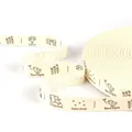 Ruban en coton beige avec motifs de dessins animés d'ours et fleurs pour le DIY - Animaux de Dessin Animé & Anglais (#18)