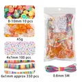Kit perline barocche arancioni per gioielli fai da te con perline di argilla e filo - Serie Arancione