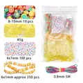 Set perline barocche fai-da-te con perle di frutta, farfalle e cordino elastico - Serie Gialla