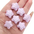 Light purple star-shaped smiley face acrylic beads for DIY jewelry and phone charms - Star Smiley Style / 18mm (2 Pieces/Pack) / Purple