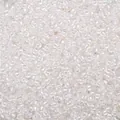 Perles de rocaille blanches transparentes 2-4mm avec effet AB pour bijoux DIY - Blanc Nacré