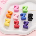 Bunte Acryl Buchstabenperlen Z für DIY Schmuckherstellung in verschiedenen Farben - Buchstabe Z / 500g/Packung (17x20mm, Loch 5mm) / Mehrfarbig Gemischt