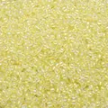 Perles de rocaille 2-4mm jaune clair transparent avec fini irisé AB pour bijoux DIY - Jaune