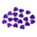 Deep purple 3D aluminum rose beads for DIY jewelry and handmade accessories, 19 pieces - Deep purple