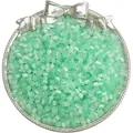 Perles rondes en verre œil de chat vert clair pour bijoux DIY sur plateau argenté - 4mm / Vert