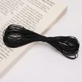 Black 1mm waxed polyester cord bundle for DIY jewelry making and handmade bead crafts - Black