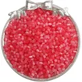 Perles en verre oeil de chat rose 4mm rondes pour la création de bijoux faits main - 4mm / Rouge