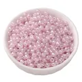 Perline di vetro da 4mm in rosa tenue con finitura perlata AB per gioielli fai da te - 4mm (Foro circa 1mm) - 15g/Confezione (circa 180 Pcs) / Rosa Chiaro