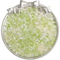 Perles en verre oeil de chat 4mm vert et blanc pour bijoux DIY sur plateau argent - 4mm / Mélange Vert Pâle