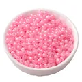 Perline di vetro rosa pallido da 4mm per gioielli fai-da-te presentate in una ciotola bianca - 4mm (Foro circa 1mm) - 15g/Confezione (circa 180 Pcs) / Rosa