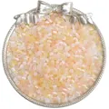 Mélange de perles en verre œil de chat 4mm rose jaune et blanc pour bijoux DIY - 4mm / Sago à la mangue et au pomélo