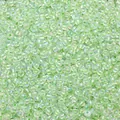 Perles de rocaille en verre vert clair irisées 2-4mm pour bijoux et colliers - Vert Herbe