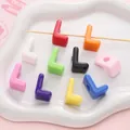 Colorful acrylic L-letter alphabet beads set for DIY jewelry making and crafts - Letter L / 500g/Pack (14x20mm, Hole 5mm) / Multicolor Mixed