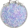 Perles de verre œil-de-chat de 4mm en violet, bleu et blanc pour création de bijoux DIY - 4mm / Mer Étoilée