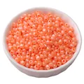 Perline di vetro da 4mm arancione pesca per gioielli fai-da-te in ciotola di ceramica - 4mm (Foro circa 1mm) - 15g/Confezione (circa 180 Pcs) / Arancione