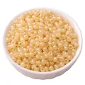 Perline di vetro color crema da 4mm in una ciotola bianca per gioielli fai da te - 4mm (Foro circa 1mm) - 15g/Confezione (circa 180 Pcs) / Arancione