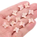 Light pink butterfly resin charms with golden beads for DIY jewelry making - 10×11mm / Apricot Blue Tears Effect