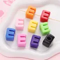 Colorful acrylic letter E beads for DIY jewelry making and bracelet crafting - Letter E / 500g/Pack (16x21mm, Hole 5mm) / Multicolor Mixed