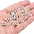 4mm gefacetteerde aquamarijn kubus hanger met gouden pin voor DIY sieraden maken - Aquamarijn