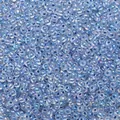 Perles de rocaille bleu clair 2-4mm en verre transparent avec reflets irisés AB - Bleu Saphir