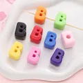 Colorful acrylic letter B beads with large holes for DIY jewelry making and bracelets - Letter B / 500g/Pack (15x21mm, Hole 5mm) / Multicolor Mixed