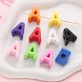 Colorful acrylic alphabet beads for DIY jewelry with high-gloss finish and large hole - Letter A / 500g/Pack (17x21mm, Hole 5mm) / Multicolor Mixed