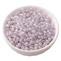 Perline di vetro 4mm lavanda con finitura iridescente AB in una ciotola bianca per gioielli - 4mm (Foro circa 1mm) - 15g/Confezione (circa 180 Pcs) / Grigio Viola