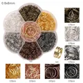 Kit de joyería con anillas abiertas de 0,8x8mm en caja de flores de 7 compartimentos - Grande Juego de Anillos y Abreanillos