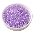 Perline di vetro lavanda da 4 mm in una ciotola bianca per la creazione di gioielli - 4mm (Foro circa 1mm) - 15g/Confezione (circa 180 Pcs) / Blu viola