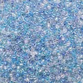 Perles de rocaille en verre bleu clair irisé pour la création de bijoux DIY - Mélange Bleu