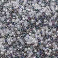 Perles de rocaille irisées 2-4mm violet foncé et bleu pour la création de bijoux - Noir et Blanc
