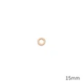 Single 15mm natural unfinished wood ring for DIY jewelry making and craft projects - Outer Diameter 15mm, Thickness 4mm, Natural Wood, 10 Pieces/Pack