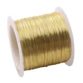DIY jewelry crafting copper wire in bright gold finish wound on a white spool - 0.4 / 80 / Gold