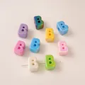 Buchstabe B Acryl Anhänger mit Perlglanz-Finish für DIY Schmuck und Handyketten - Buchstabe B (BSD881) / 5 Stück/Packung (15x21mm) / Irisierende Mischfarben