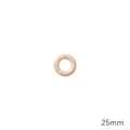 Natural wood ring for DIY crafts and jewelry making with 25mm outer diameter finish - Outer Diameter 25mm, Thickness 6mm, Natural Wood, 10 Pieces/Pack