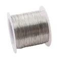 Silver colored copper jewelry wire for DIY crafts neatly wound on a plastic spool - 0.4 / 80 / Silver