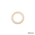 Natural wood ring for DIY crafts, smooth finish wood circle 50mm outer diameter size - Outer Diameter 50mm, Thickness 8mm, Natural Wood, 5 Pieces/Pack